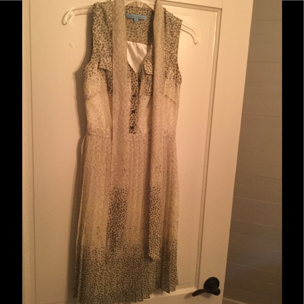ANTONIO MELANI Leopard Print Midi Dress